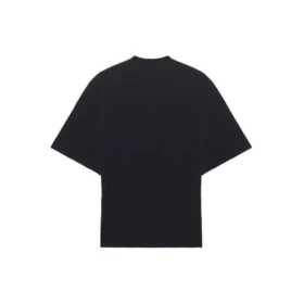 Balenciaga heren hardloopshirt met patroonprint en logo, los model, korte mouwen, zwart 641614TJVK61070