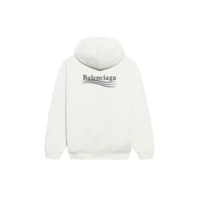 Balenciaga heren, met geborduurd alfabetpatroon in Political Campaign-stijl, wit 600583TKVI99084