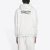 Balenciaga heren, met geborduurd alfabetpatroon in Political Campaign-stijl, wit 600583TKVI99084