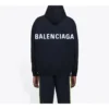Balenciaga heren-sweatshirt met grote logo-print, zwart 556143TAV371000