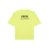 Balenciaga heren-T-shirt met alfabetprint, korte mouwen, fluorescerend groen 620969TIVG97072