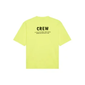 Balenciaga heren-T-shirt met alfabetprint, korte mouwen, fluorescerend groen 620969TIVG97072