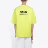 Balenciaga heren-T-shirt met alfabetprint, korte mouwen, fluorescerend groen 620969TIVG97072