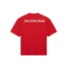 Balenciaga heren T-shirt met groot logo, retro, korte mouwen, rood 612966TIVG56540