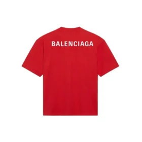 Balenciaga heren T-shirt met groot logo, retro, korte mouwen, rood 612966TIVG56540