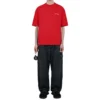 Balenciaga heren T-shirt met groot logo, retro, korte mouwen, rood 612966TIVG56540