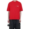 Balenciaga heren T-shirt met groot logo, retro, korte mouwen, rood 612966TIVG56540