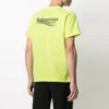 Balenciaga heren T-shirt met klein logo, ronde hals en korte mouwen, geel 620967TJVF77110