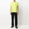 Balenciaga heren T-shirt met klein logo, ronde hals en korte mouwen, geel 620967TJVF77110