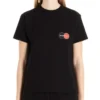 Balenciaga heren-T-shirt met logo op de borst, ronde hals en korte mouwen, zwart 620967TIV791000