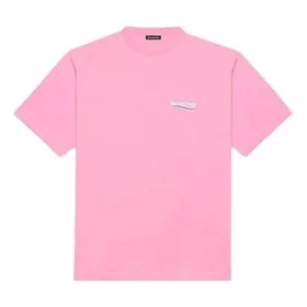 Balenciaga heren T-shirt met logo-opdruk, korte mouwen, roze 641675TJVF75713