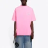 Balenciaga heren T-shirt met logo-opdruk, korte mouwen, roze 641675TJVF75713