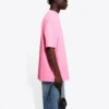Balenciaga heren T-shirt met logo-opdruk, korte mouwen, roze 641675TJVF75713