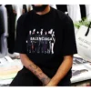 Balenciaga heren-T-shirt met oversized logo-print, retro-stijl, schoudervals, korte mouwen, zwart 620969TIVA11000