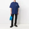 Balenciaga heren T-shirt met Political Campaign print, grote maat, korte mouwen, marineblauw 641675TIV521195