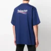 Balenciaga heren T-shirt met Political Campaign print, grote maat, korte mouwen, marineblauw 641675TIV521195