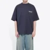 Balenciaga heren T-shirt met Political Campaign print, korte mouwen, marineblauw 570803TAV444128