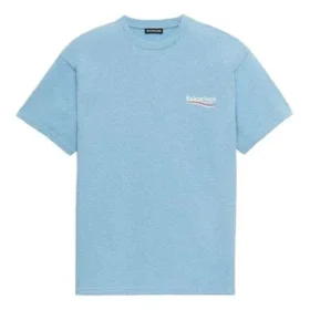 Balenciaga heren T-shirt met Political Campaign print, ronde hals en korte mouwen, blauw 570803TBV425840