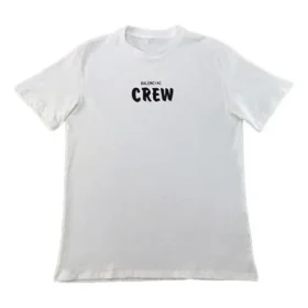 Balenciaga heren-T-shirt met print en korte mouwen, wit 620941TIV749040