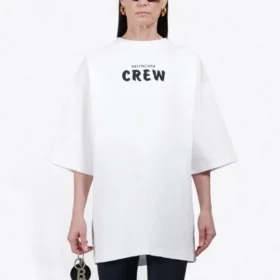 Balenciaga heren-T-shirt met print en korte mouwen, wit 620941TIV749040