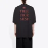 Balenciaga heren T-shirt met print, groot, korte mouw, zwart 641614TJV781000