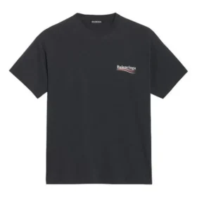 Balenciaga heren-T-shirt met print, korte mouwen, zwart 570803TAV441000