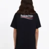 Balenciaga heren-T-shirt met print, korte mouwen, zwart 570803TAV441000
