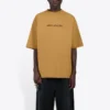 Balenciaga heren-T-shirt met ronde hals, alfabetprint en korte mouwen, kaki 620969TIV509605