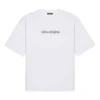 Balenciaga heren-T-shirt met symbolische ronde hals en alfabetprint, korte mouwen, wit 620969TIV509040