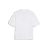 Balenciaga heren T-shirt, wit met BB-logo, klassieke logo-print, korte mouwen 570803TEV489044