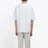 Balenciaga heren T-shirt, wit met BB-logo, klassieke logo-print, korte mouwen 570803TEV489044
