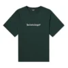 Balenciaga heren trui met alfabetprint, ronde hals en korte mouwen, groen 612966TIV543011