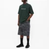 Balenciaga heren trui met alfabetprint, ronde hals en korte mouwen, groen 612966TIV543011