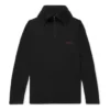 Balenciaga herenjas met geborduurd logo, halve rits en hoge kraag, zwart 486144TWK521000