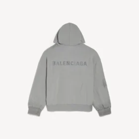 Balenciaga-hoodie met ritssluiting en capuchon voor heren, regular fit, in Balenciaga-grijs