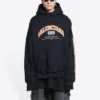 Balenciaga Hoodie met wijde pasvorm “Black” 674986TLVJ21074