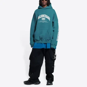 Balenciaga-hoodie met wijde pasvorm “Indigo” 674986TLVJ24480