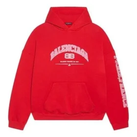 Balenciaga Hoodies, wijde pasvorm “Red” 674986TLVJ26441