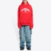 Balenciaga Hoodies, wijde pasvorm “Red” 674986TLVJ26441