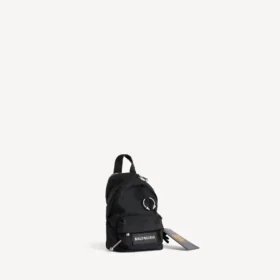 Balenciaga i PUBG i PUBGM Explorer Micro-rugzakbedeltje/sleutelhanger voor heren in zwart