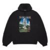 Balenciaga Landscape Loose Hoodie voor heren, zwart 641679TJVH91000