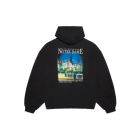 Balenciaga Landscape Loose Hoodie voor heren, zwart 641679TJVH91000