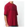Balenciaga-logo heren T-shirt met ronde hals en korte mouwen, rood 556148TDV516064