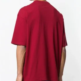Balenciaga-logo heren T-shirt met ronde hals en korte mouwen, rood 556148TDV516064