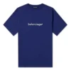 Balenciaga-logo met letters, heren, korte mouwen, blauw 612966TIV541195