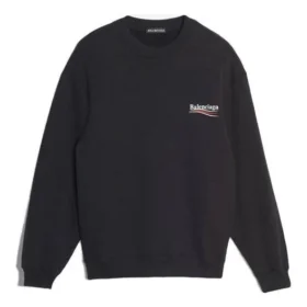 Balenciaga-logo-print, heren, lange mouwen, zwart 556147TBV141000