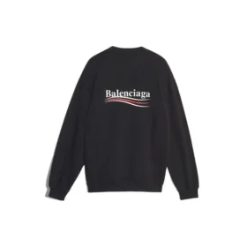 Balenciaga-logo-print, heren, lange mouwen, zwart 556147TBV141000