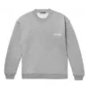 Balenciaga Micro Mark-trui met alfabetpatroon en ronde hals voor heren, grijs 556147TBV141300