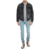 Balenciaga Micro Mark-trui met alfabetpatroon en ronde hals voor heren, grijs 556147TBV141300