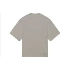 Balenciaga Mosaic Logo BB Alphabet T-shirt met losse pasvorm, distressed look en korte mouwen, grijs, heren 651795TKVF58174